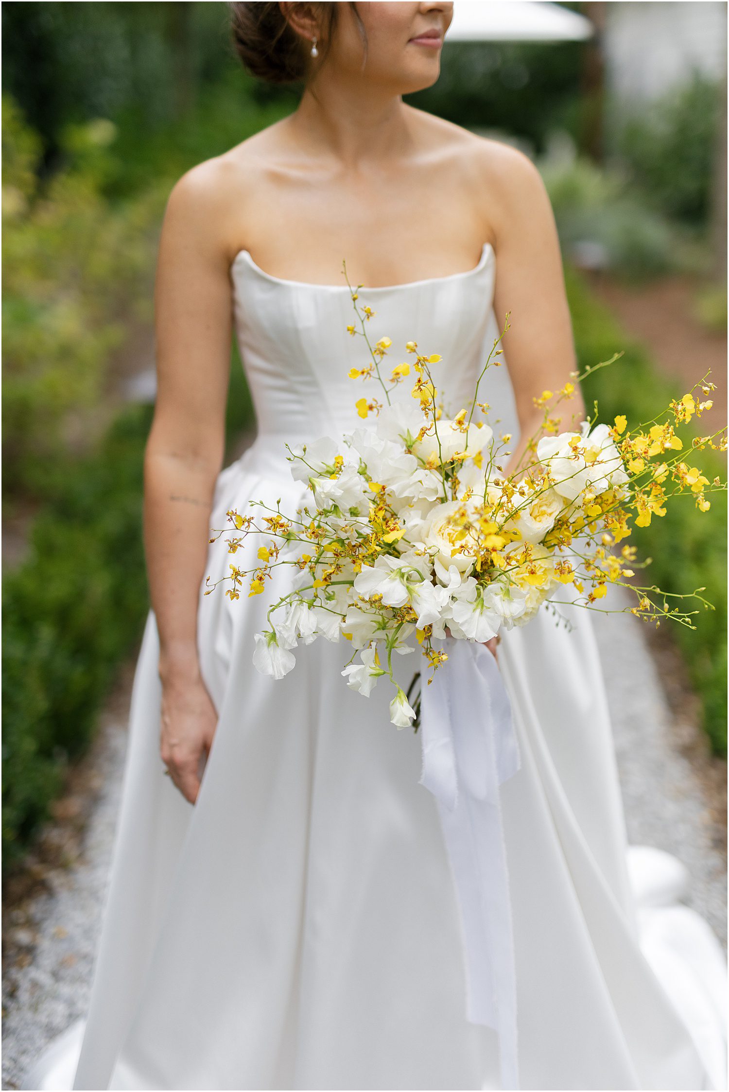 Yellow bridal bouquet with
