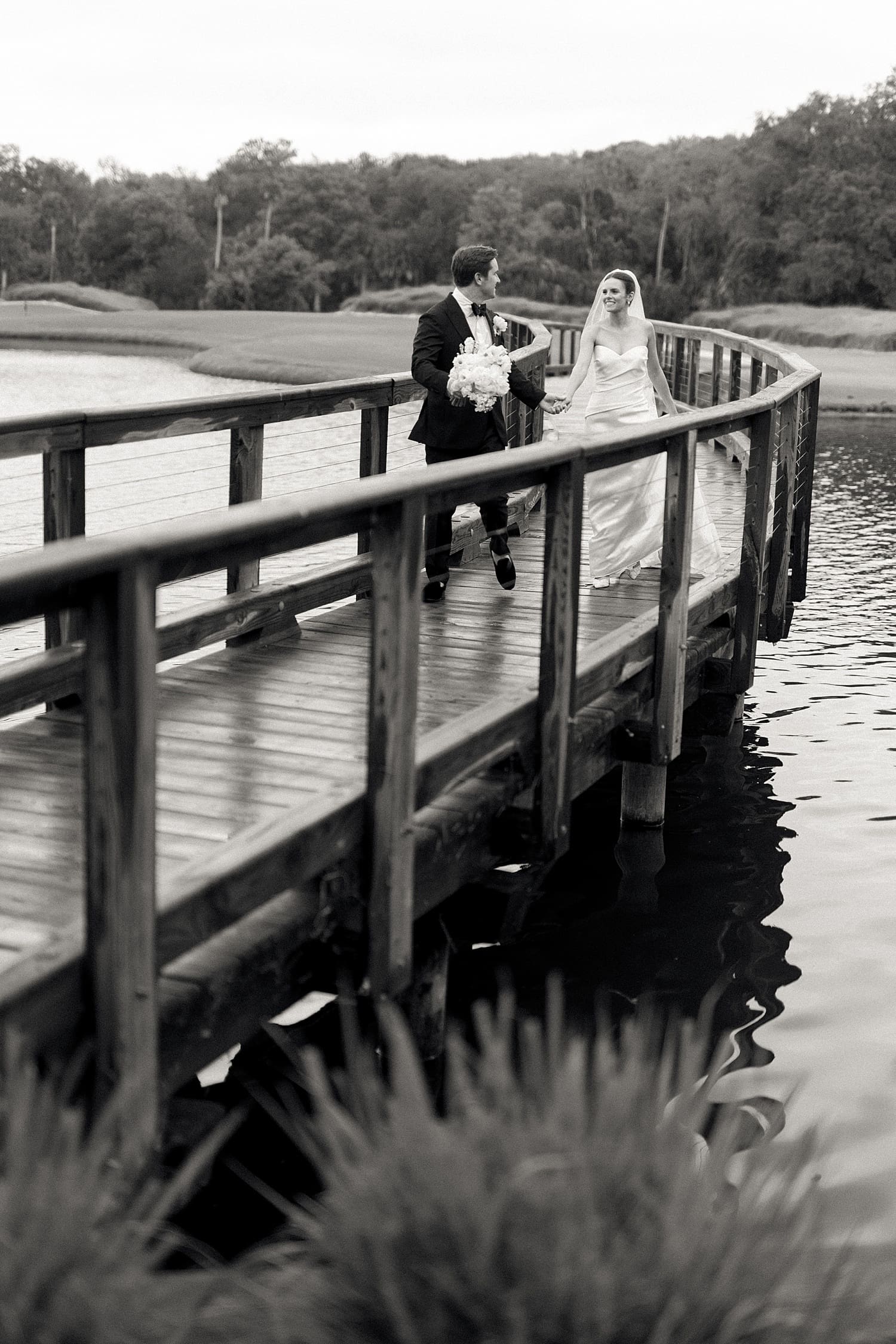 Candid wedding photo at the Omni Resort Amelia Island