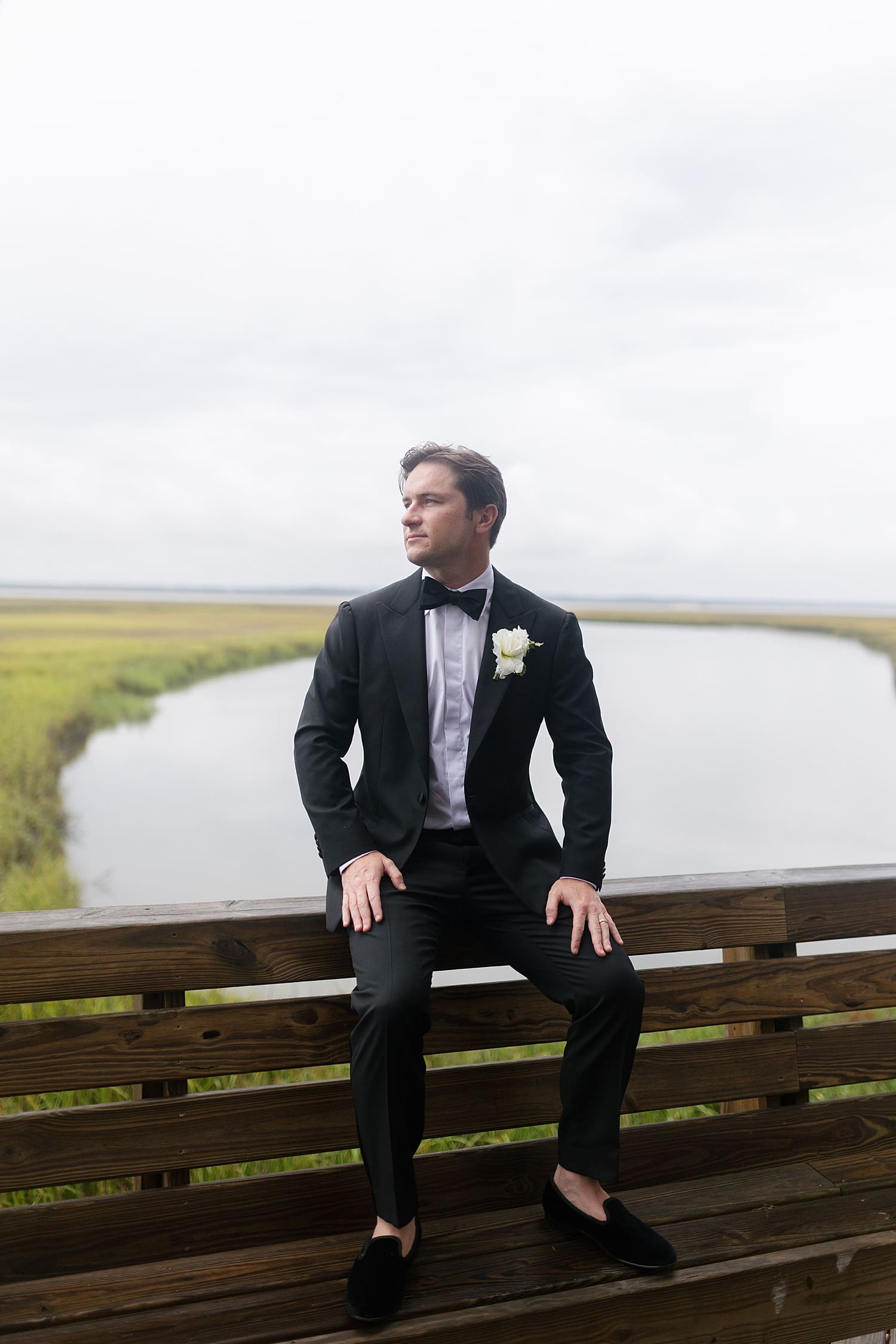 Groom portrait at Walker's Landing Amelia Island