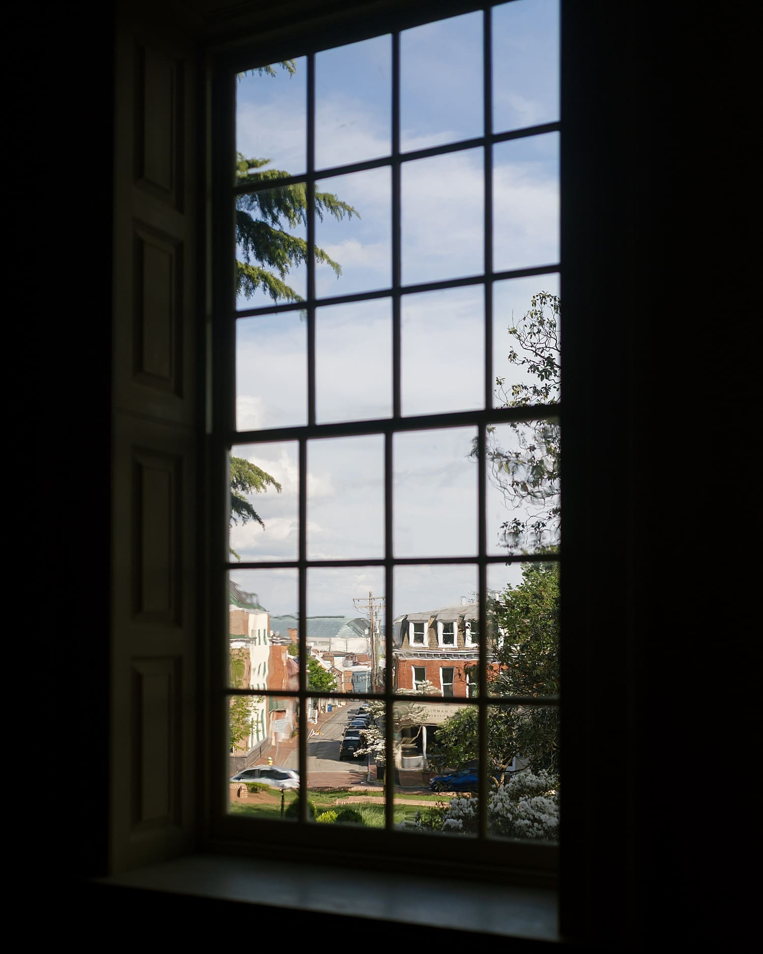 View looking through a window at Annapolis, Maryland