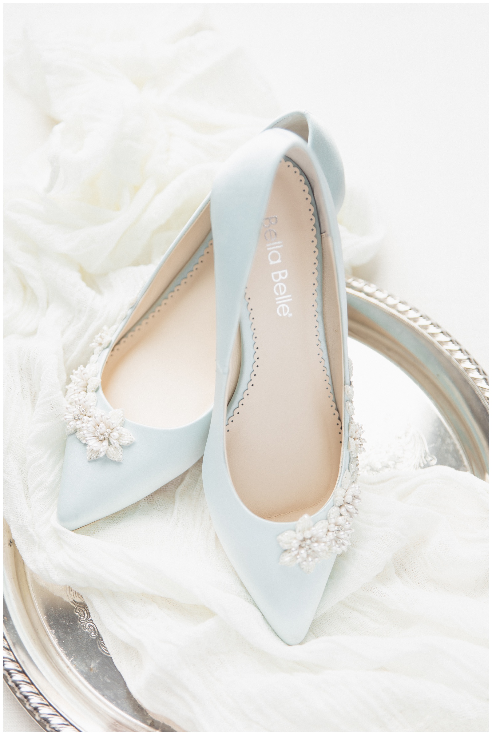 Bella Belle blue wedding shoes | Matlock and Kelly Photography