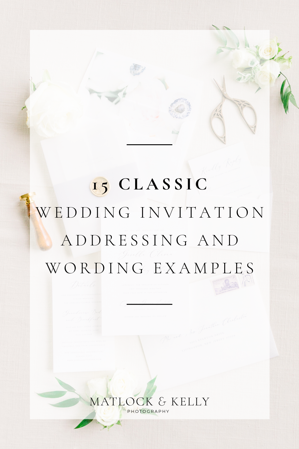 15 classic wedding invitation wording examples from Matlock and Kelly!