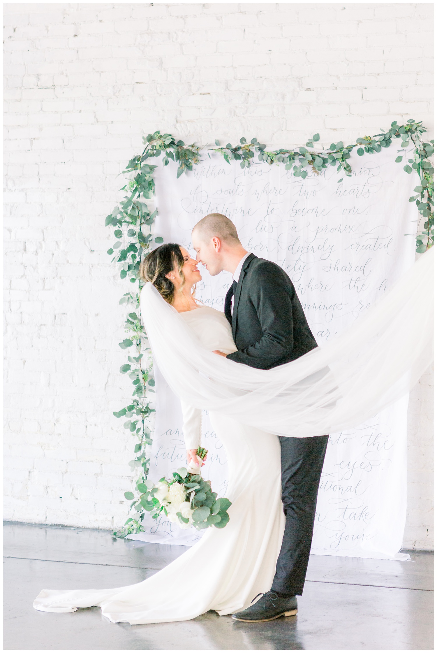 long wedding veil at Haus820 Lakeland, Florida