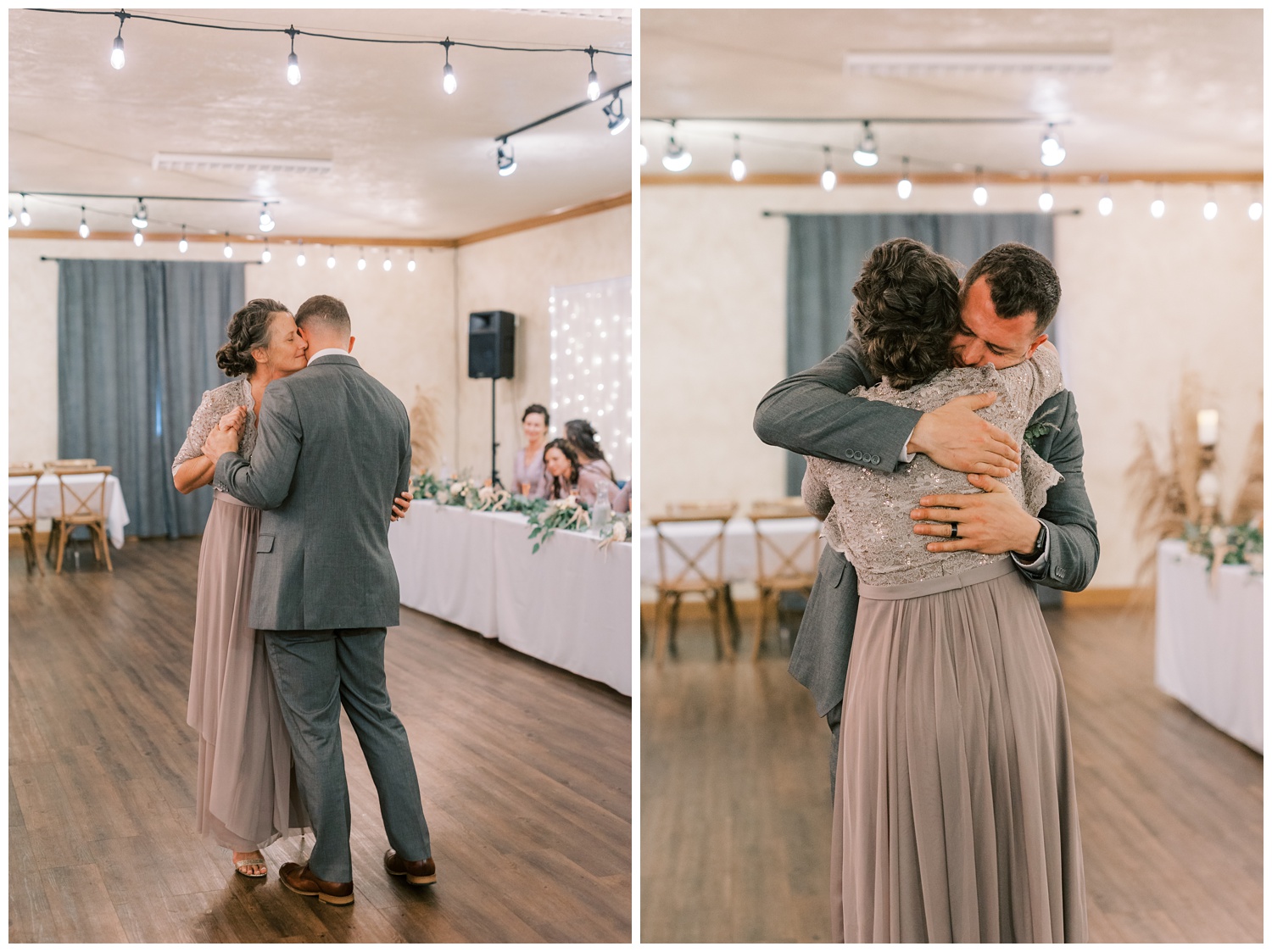 Mother and son first dance at Illinois wedding reception