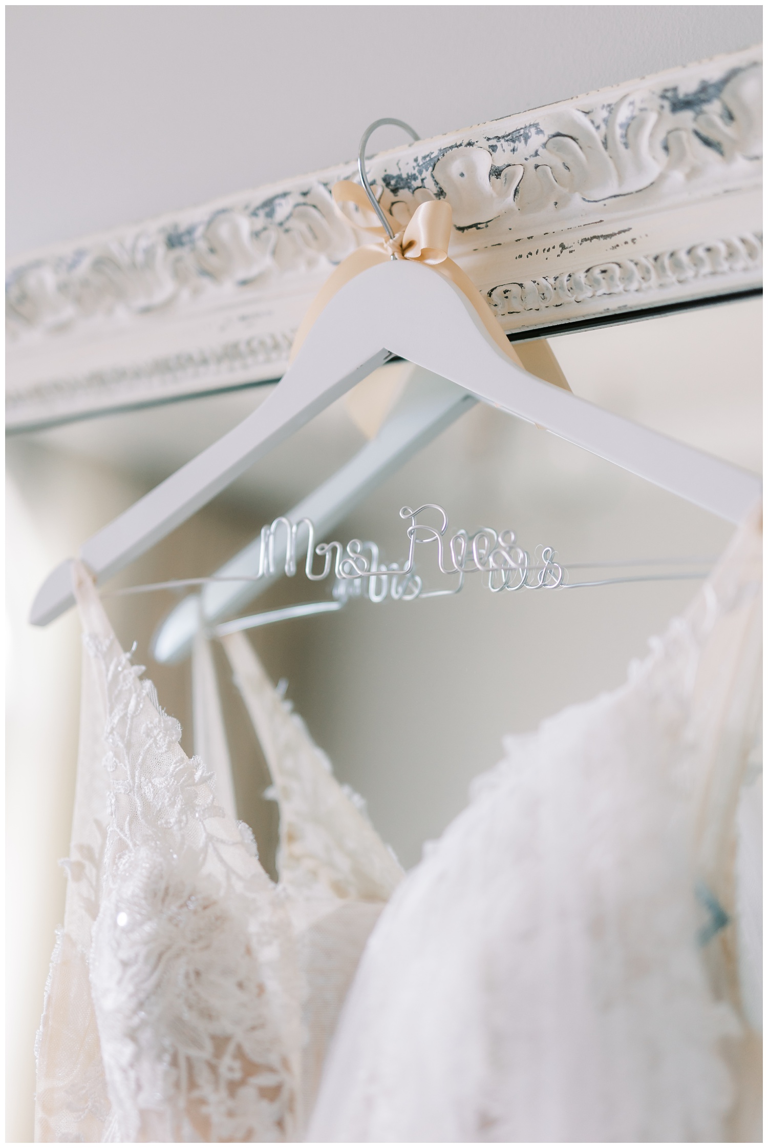 Custom Mrs wedding dress hanger