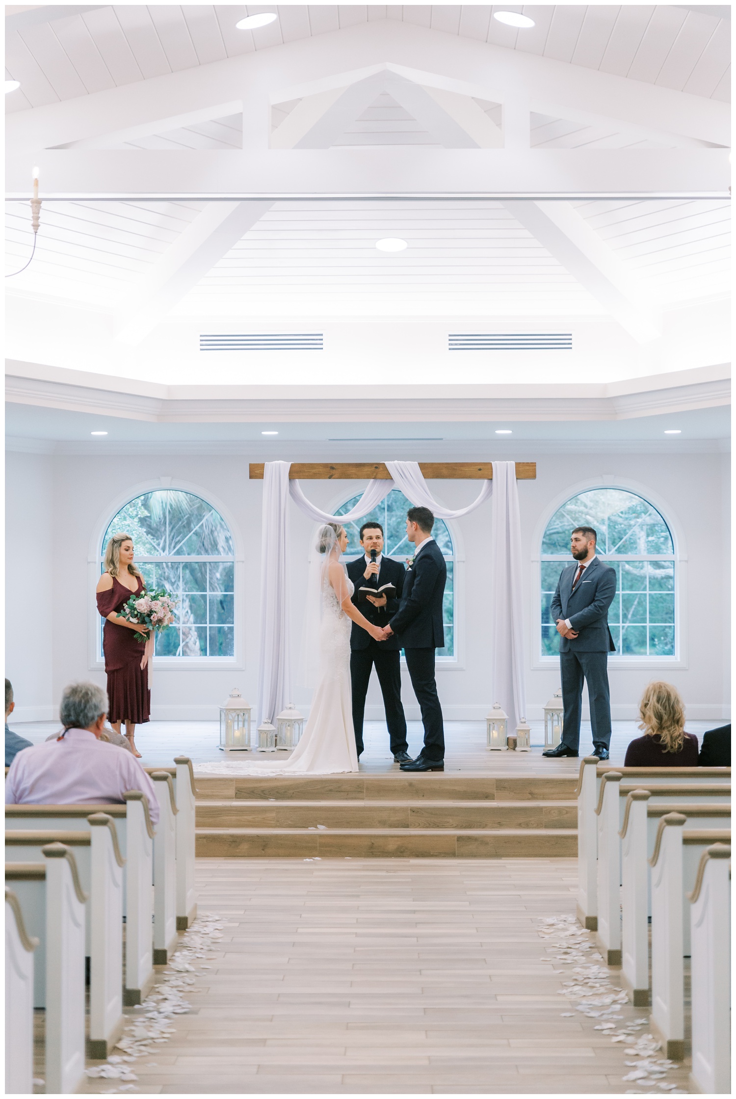 Wedding ceremony at Harborside Chapel