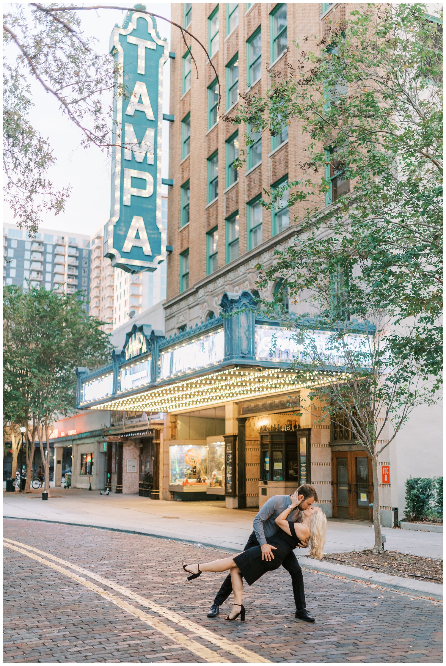 Tampa theater engagement session