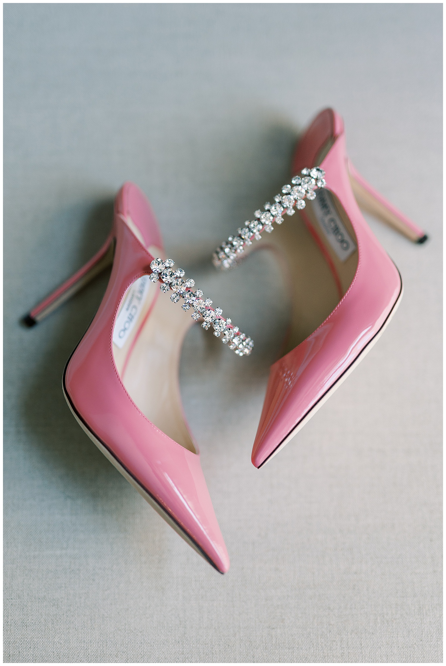 Pink Jimmy Choo bridal shoes
